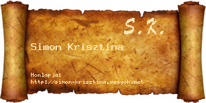 Simon Krisztina névjegykártya