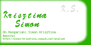 krisztina simon business card